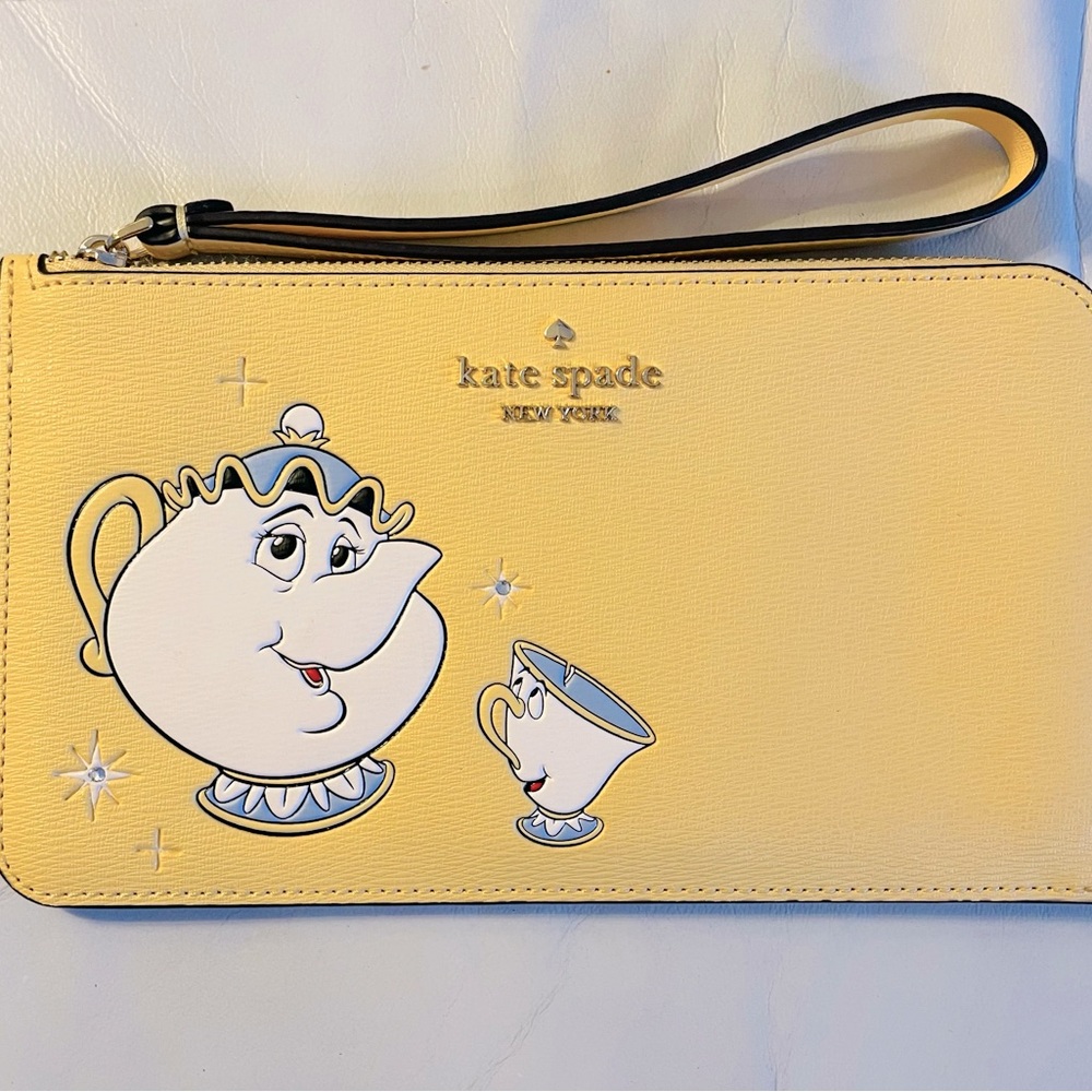Kate Spade Mrs.Potts & Chip Wristlet. Disney Beauty & The Beast Clutch Wallet.